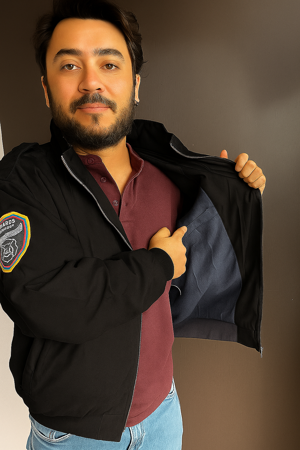 Chaqueta Unisex Impermeable Negro