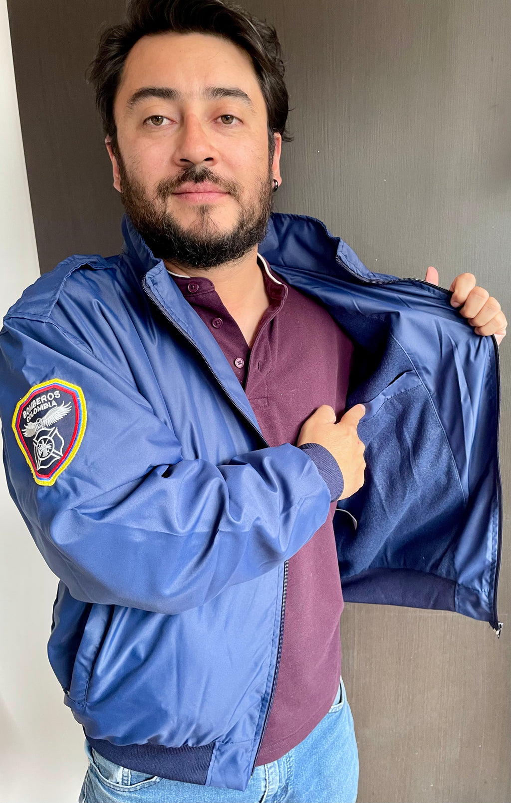 Chaqueta Unisex Impermeable azul