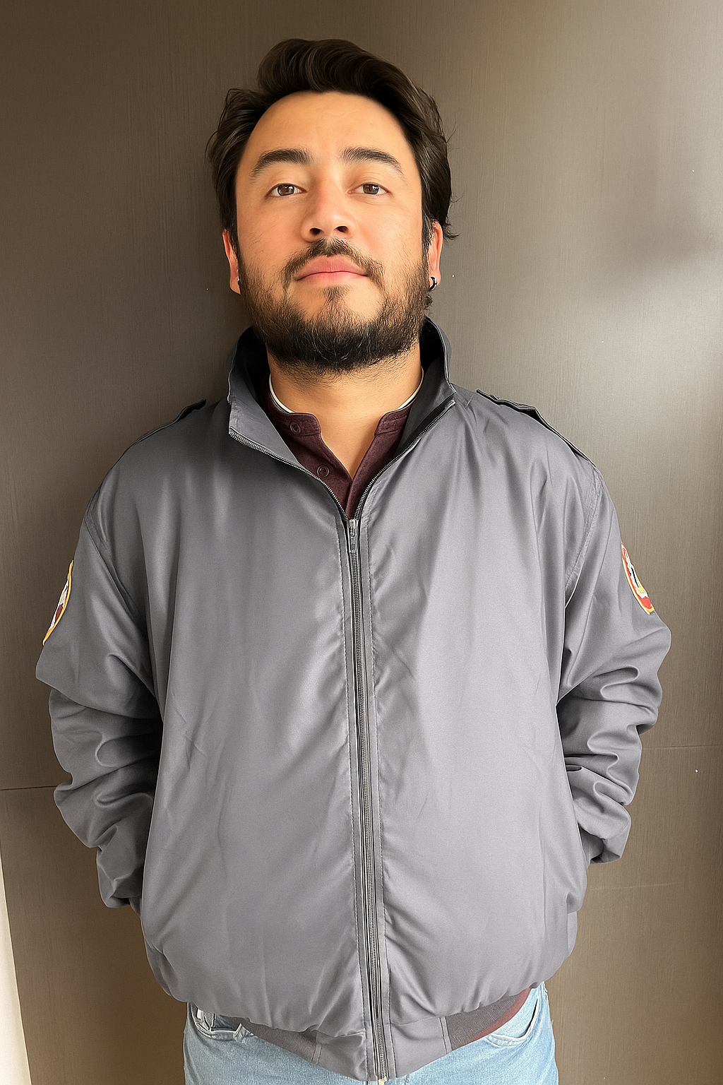 Chaqueta Unisex Impermeable Gris