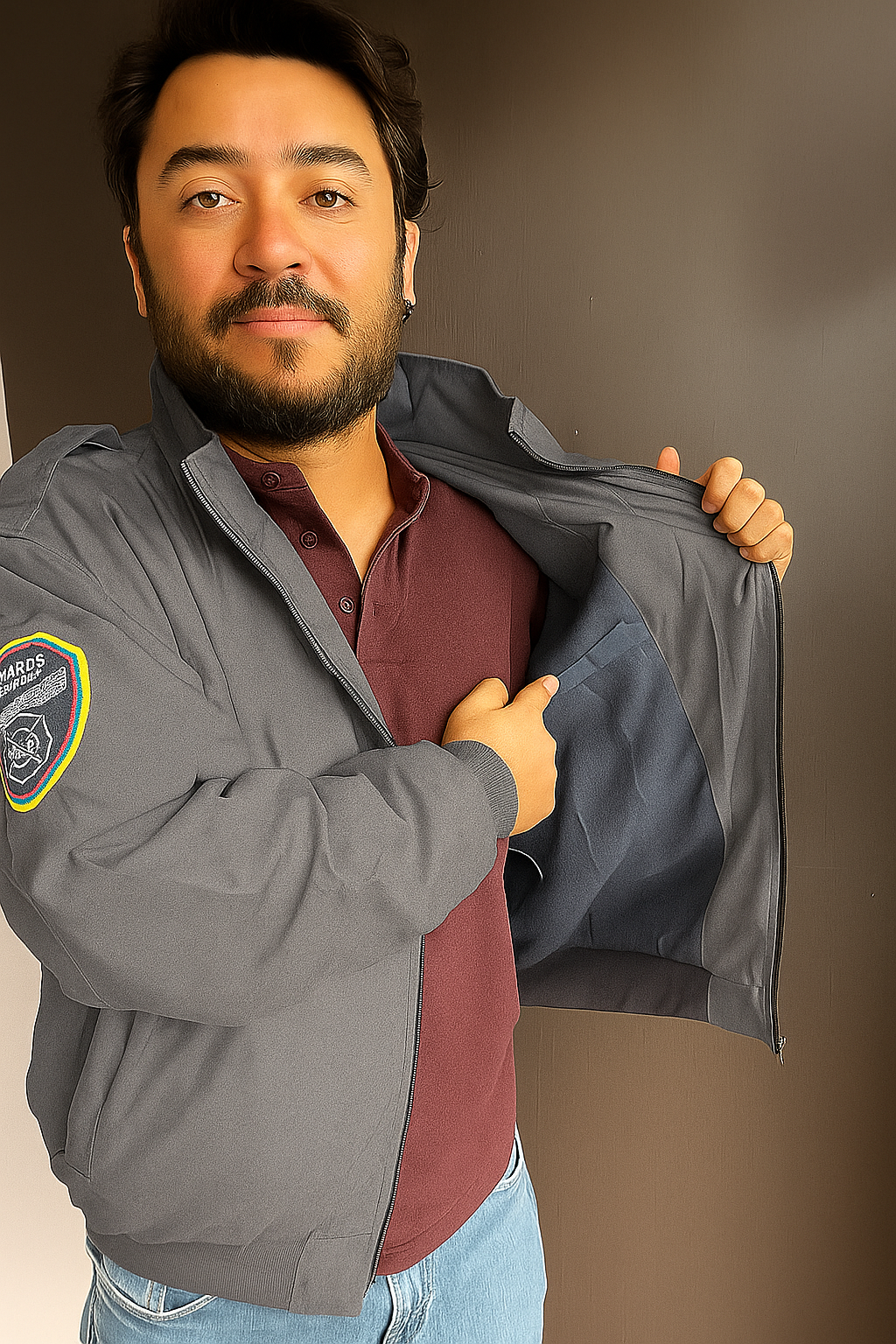 Chaqueta Unisex Impermeable Gris