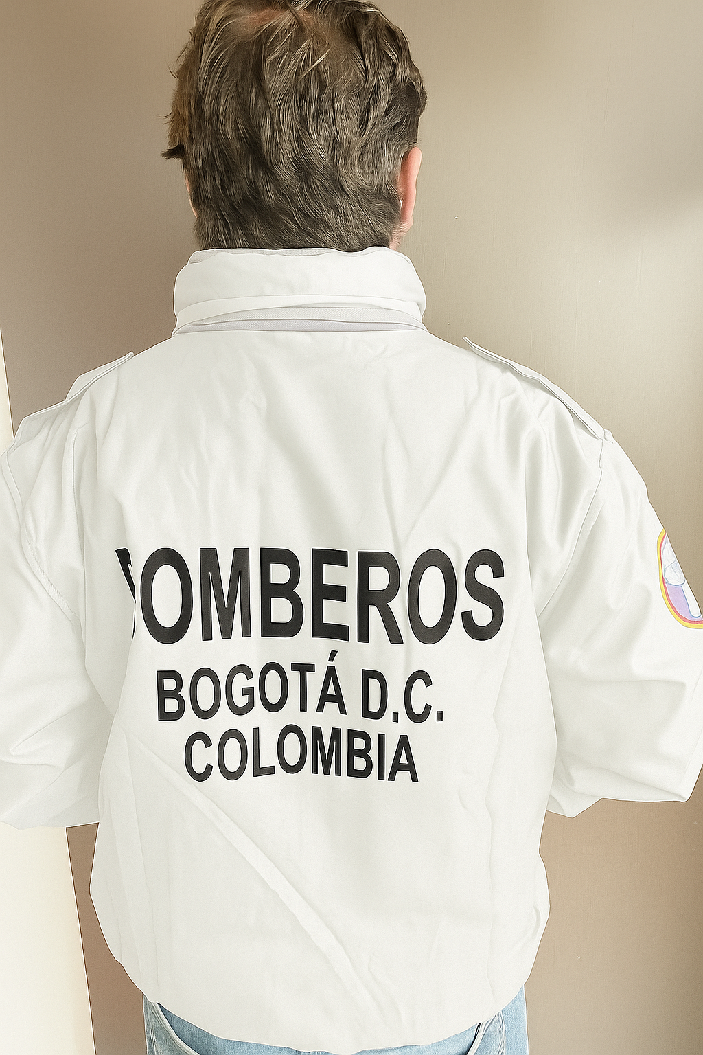 Chaqueta Unisex Impermeable Blanco