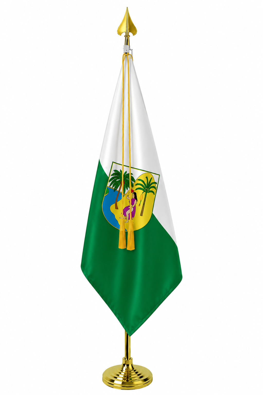 Bandera Antioquía + base y asta en metal