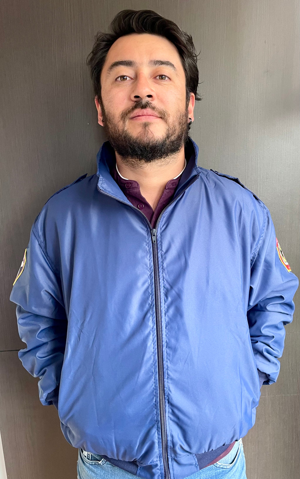 Chaqueta Unisex Impermeable azul