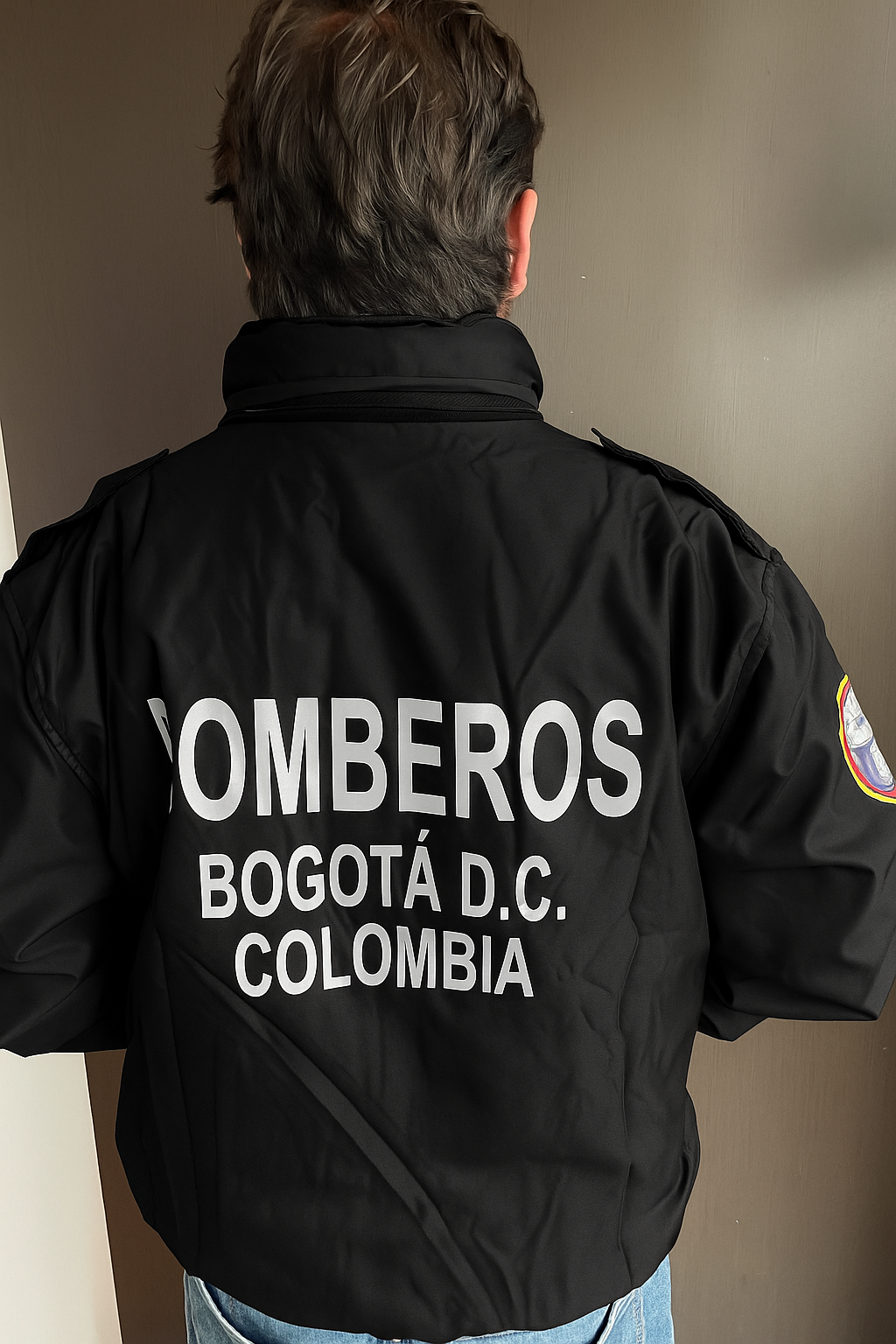 Chaqueta Unisex Impermeable Negro