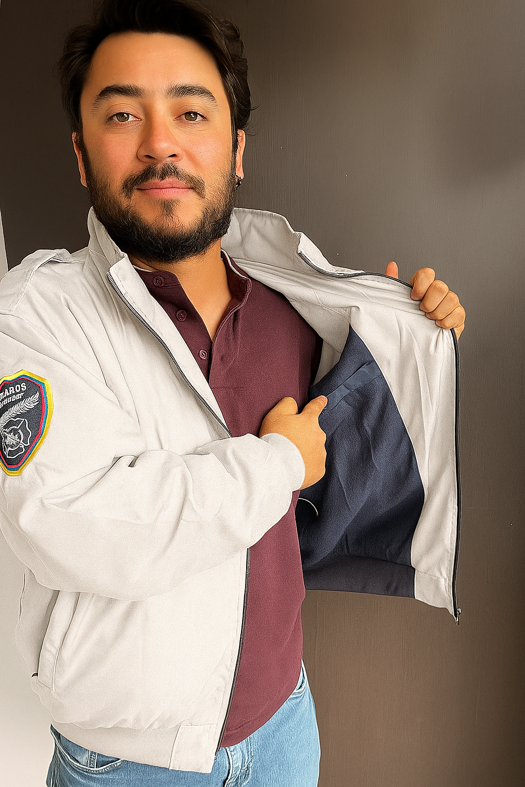 Chaqueta Unisex Impermeable Blanco